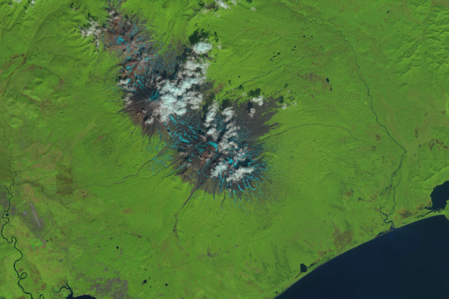 Космический снимок Камчатки