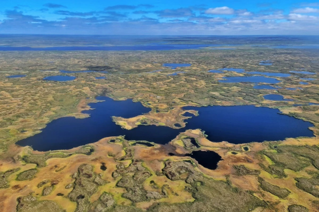  Тундра из иллюминатора вертолета