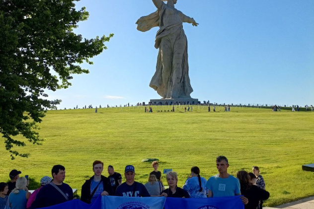 На мемориале "Мамаев курган"