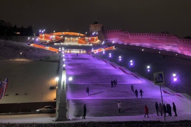 Вид на Чкаловскую лестницу Вид на Чкаловскую лестницу