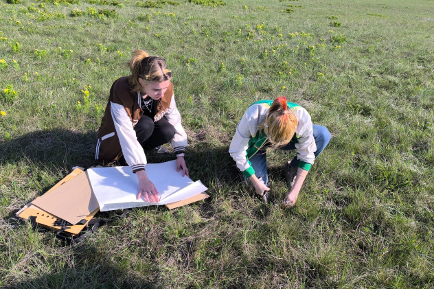 Научные исследования краснокнижной степи  