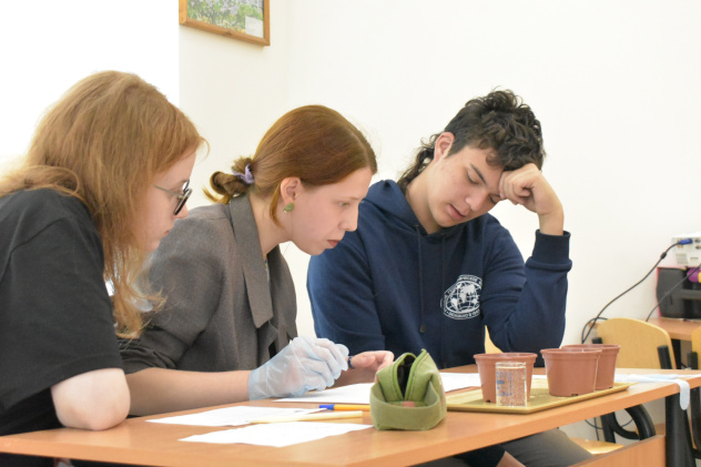 Процесс выполнения заданий на площадке «Почвоведы»