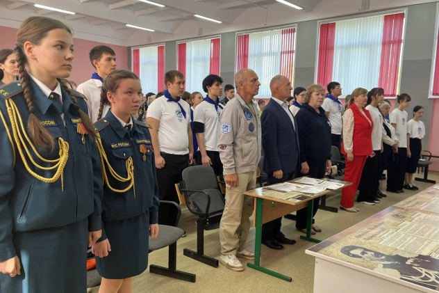 Участники патриотического фестиваля во время торжественной церемонии