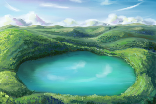 Картина призера Конкурса Софии Григорьевой "Голубые озёра Кабардино-Балкарии" выполнена с помощью компьютерной графики Картина призера Конкурса Софии Григорьевой "Голубые озёра Кабардино-Балкарии" выполнена с помощью компьютерной графики