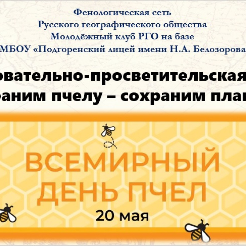 Просветительская акция "Всемирный день пчел-2023" Просветительская акция "Всемирный день пчел-2023"