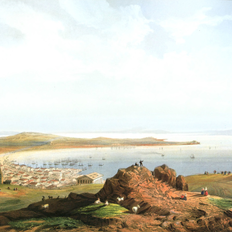 Общий вид Керченского залива с горы Митридат