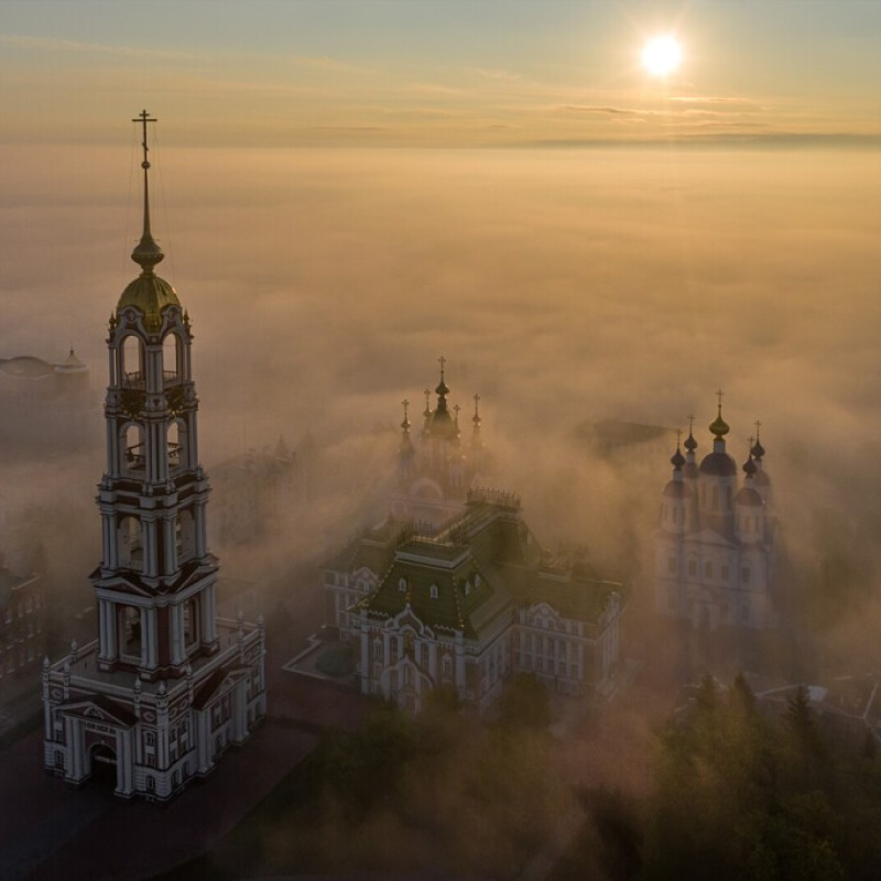 Казанский монастырь с высоты птичьего полета