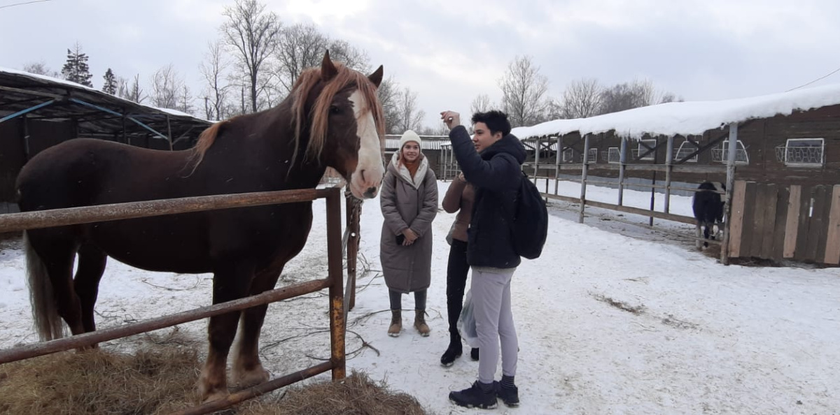 Молодёжный клуб РГО на конном заводе в Подмосковье
