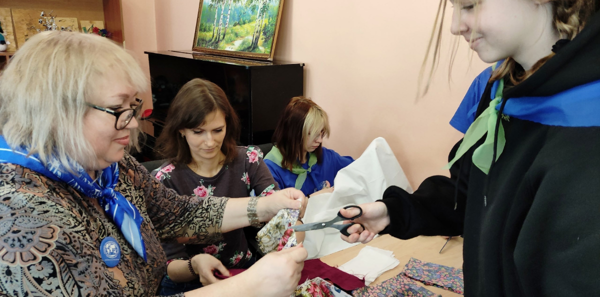Во время акции "География-детям"