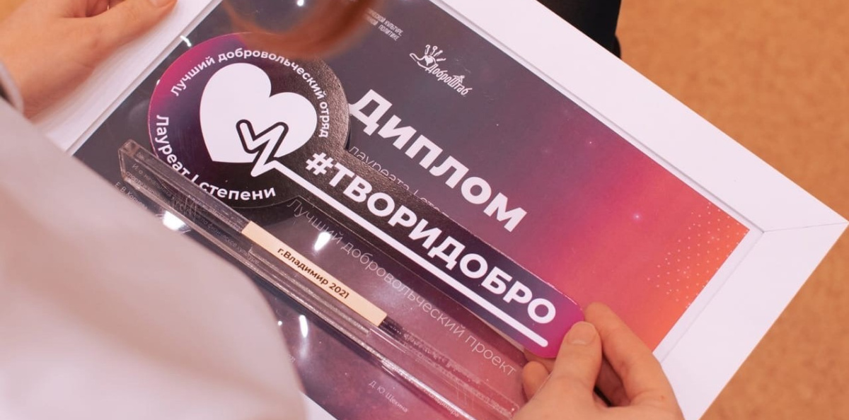 Награждение победителей городского конкурса "Доброволец года"