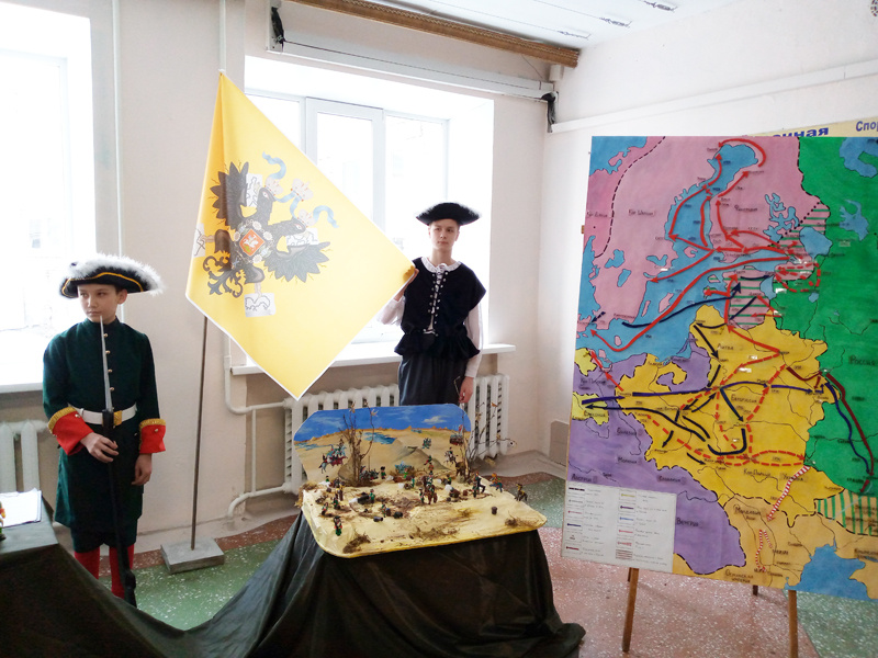 Штандарт и карта Северной войны