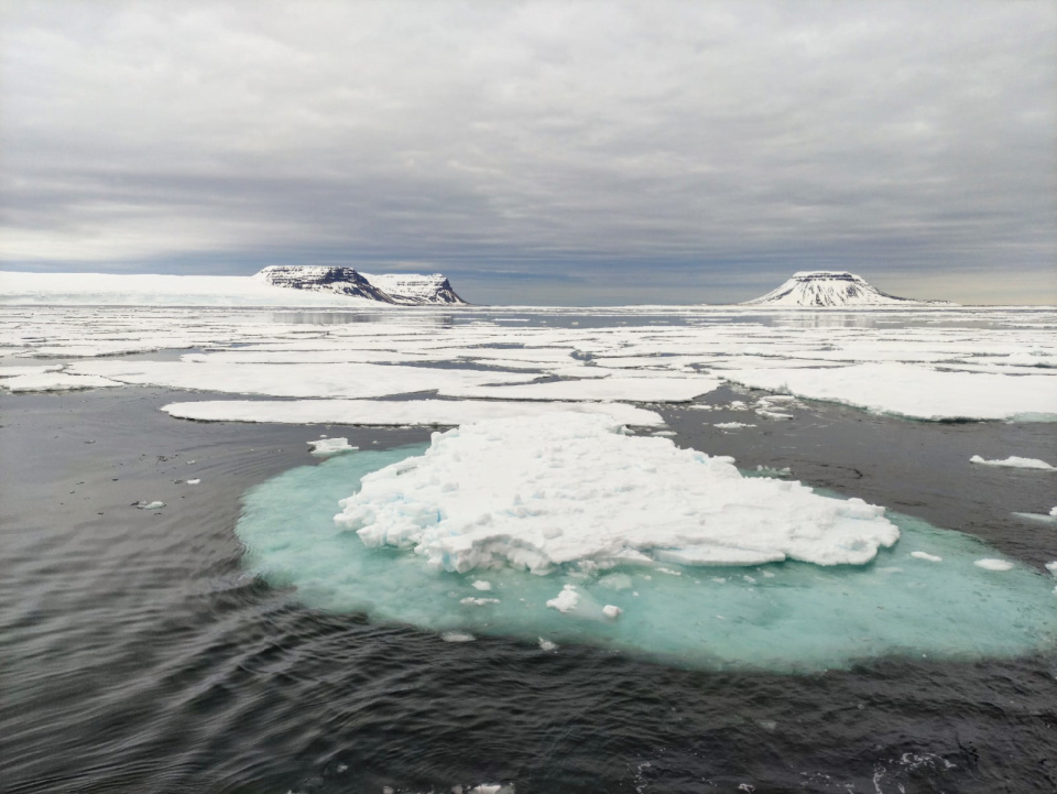Дрейф льда в Баренцевом море