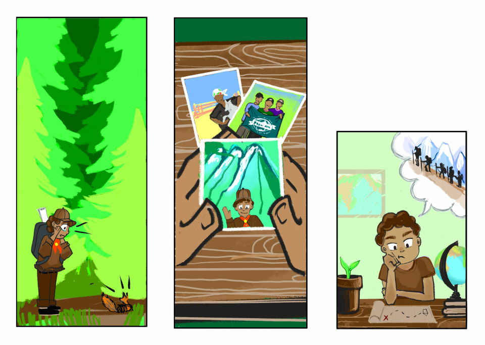 История о заветной мечте школьника старших классов В. об экспедиции.