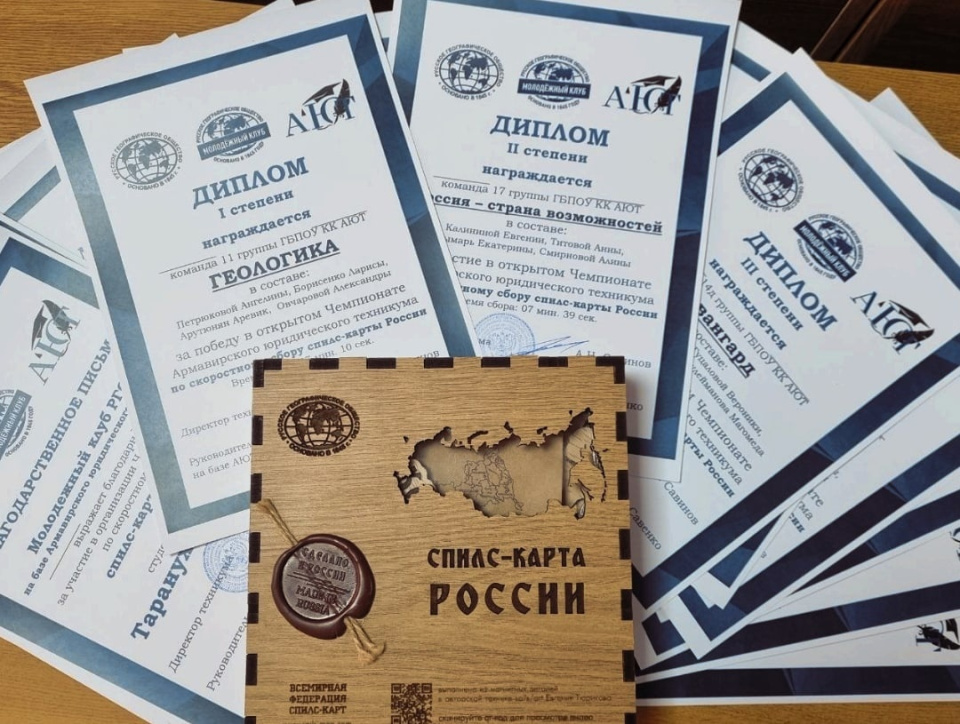Награды участников Чемпионата