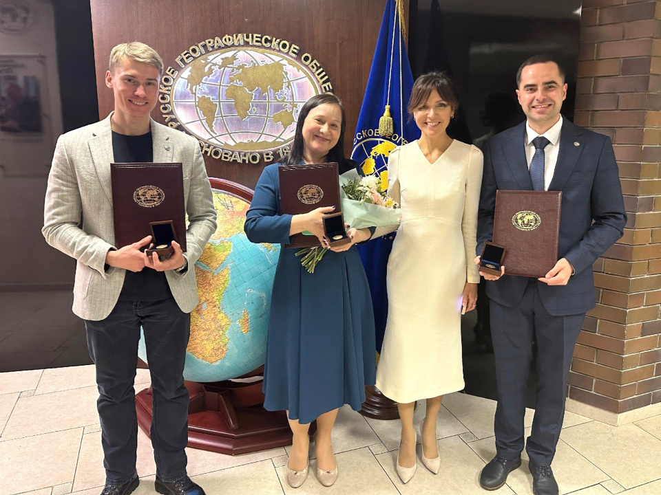 Во время награждения