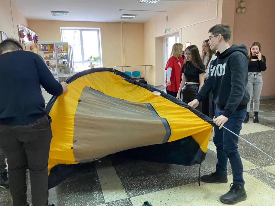 Установка палатки