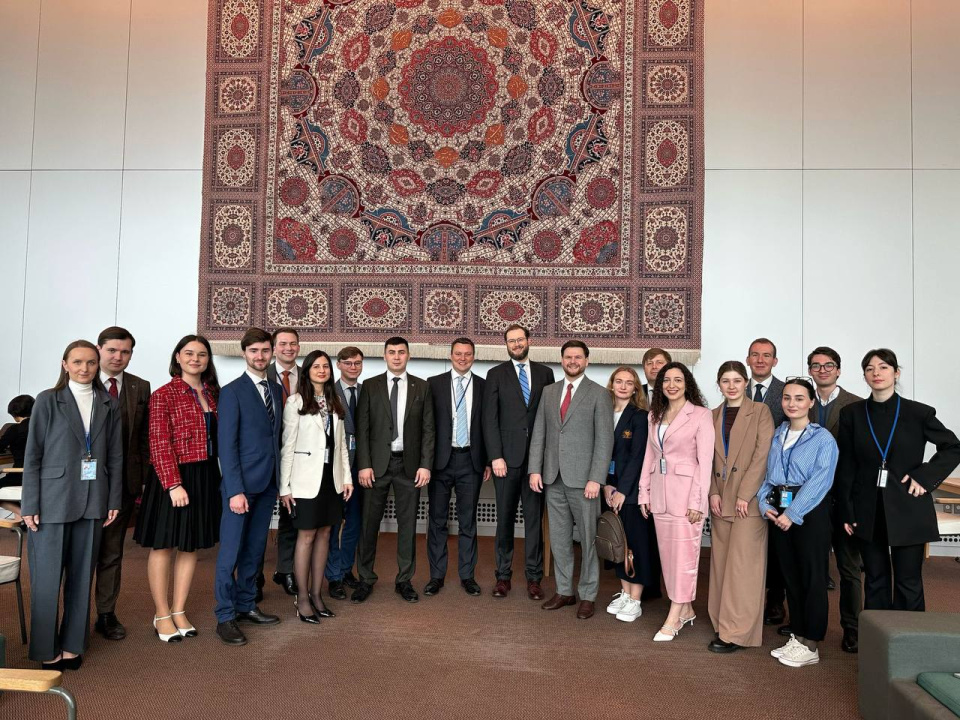 Российская делегация с представителями Министерства иностранных дел РФ и Поспредста РФ при ООН