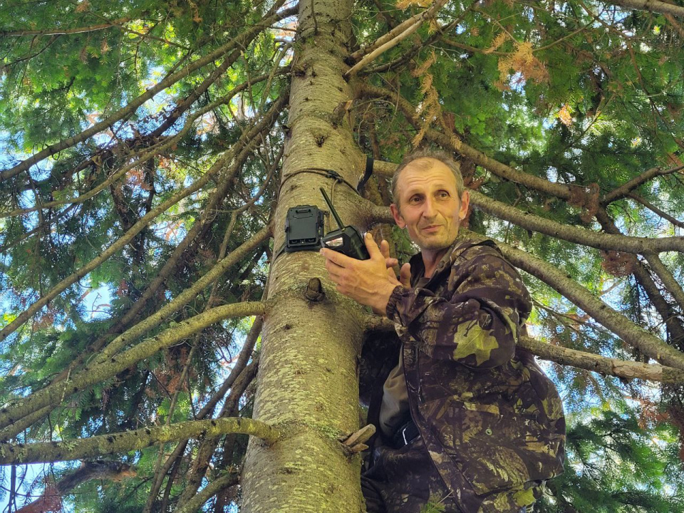 Охотовед, териолог Ю.Н. Калинкин за работой