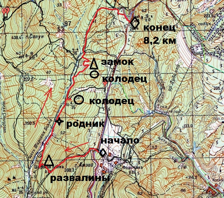 Маршрут следования активистов Молодёжного клуба РГО